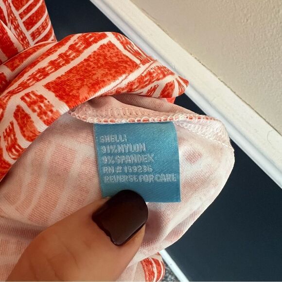 J. McLaughlin Joanna Catalina Cloth Shift Mini Dress Orange Coral Size Small - Picture 10 of 10